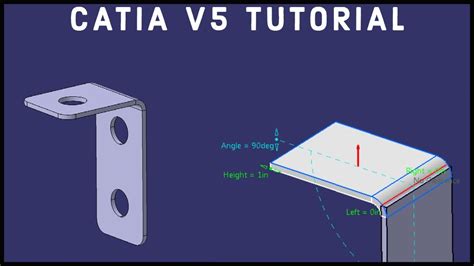 catia v5 angle bracket